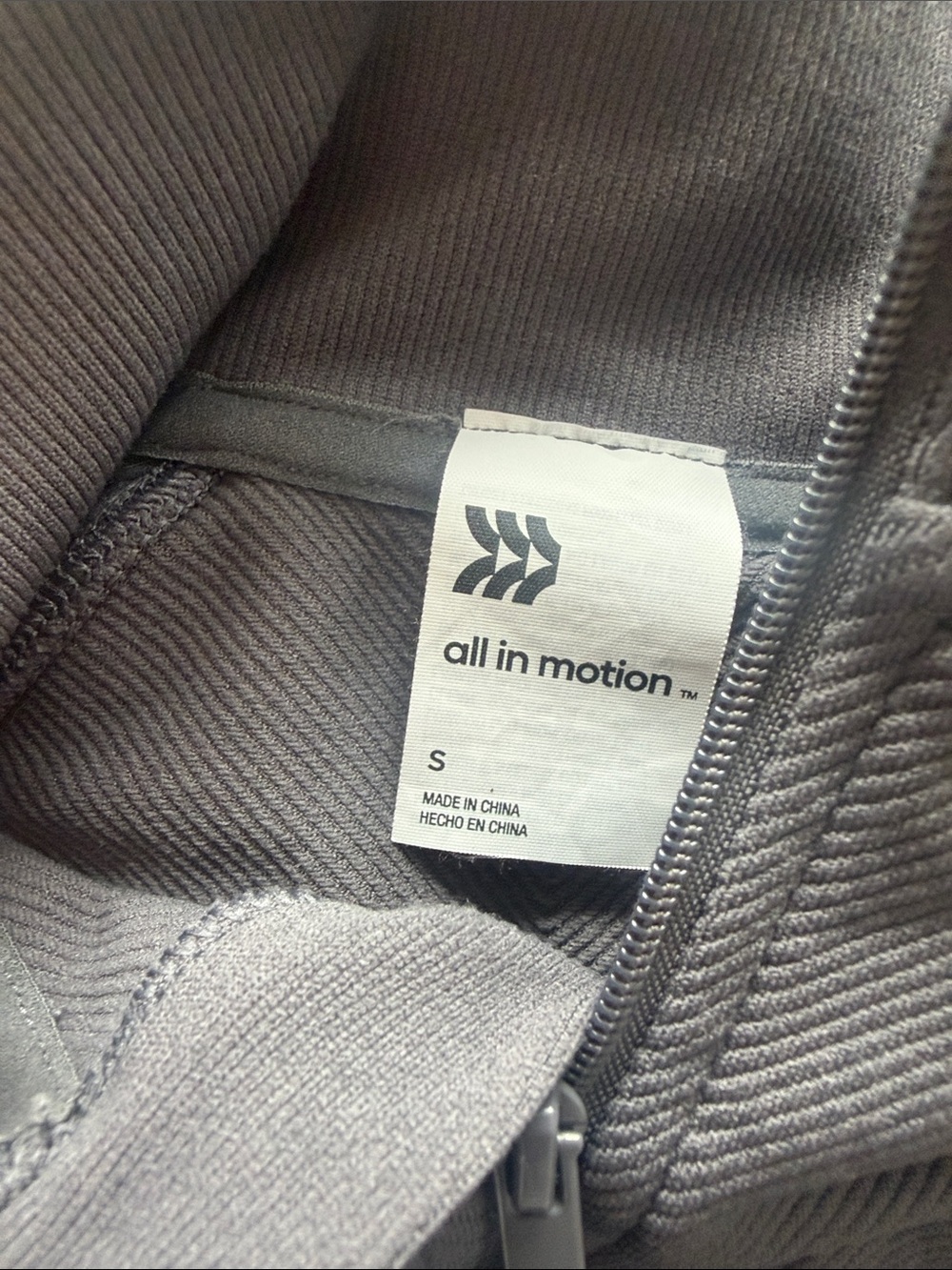 Target Gray Zip-Up Cropped Pullover and High-Waist Leggings Set - Picture 2 of 3
